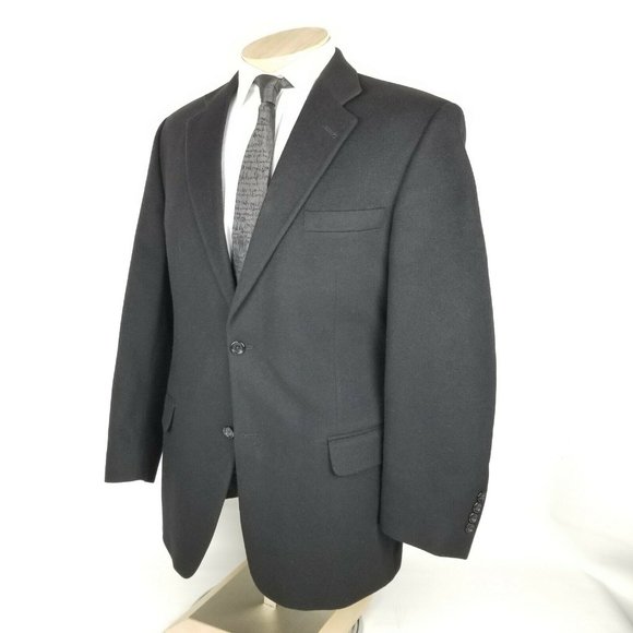 Pavone Mens Sport Coat 42R Pure Cashmere Black - Picture 3 of 12